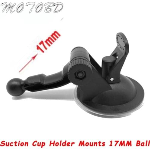 A+ Universal 17mm Ball Head Suction Cup Base Stand Mini Car Dvr GPS Camera Rearview Mirror Driving Recorder Holder Mount Bracket