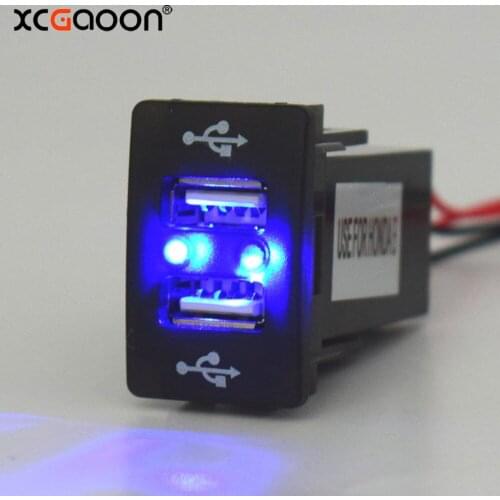 XCGaoon Special 2 USB 5V 2.1A Interface Socket Car Charger Adapter for HONDA Charge iPhone Android Smartphone Car DVR Camera