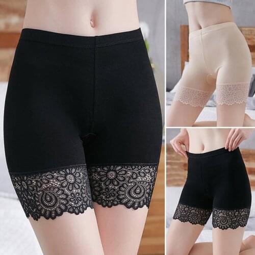 Safety Briefs Panties Seamless Lace Anti Emptied Underwear Women Boyshort Underpants Tights Slim Lingeries Short Pants Summer