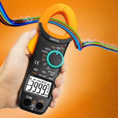 Clamp Meter Digital Auto-Ranging ABS AC/DC Voltage Current Tester Multimeter for Measuring Voltage Current Meters