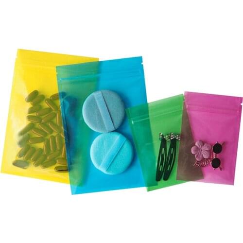 10pcs PET Transparent Zip Lock Jewelry Packaging Plastic Bags Thick 0.16mm Ziplock Stand Up Food Spice Powder Packaging Pouch