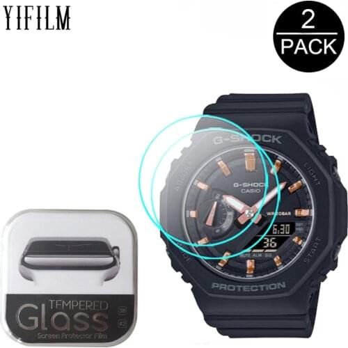 2PCS 9H Anti-Scratch Glass For Casio G-shock GMA-S2100 GMAS2100 MTG-B2000SKZ SmartWatch Screen Protector 2.5D Tempered Glass