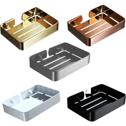 304 Stainless Steel Soap Holder Bathroom Shampoo Basket Shelf Wall Mounted Soap Dish Rack Bathroom Shelf Soap Box