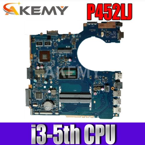 Akemy P452LJ motherboard For Asus P452 P452L P452LJ P452LJ Laptop motherboard Mainboard 100% Tested W/ I3-5005U CPU GT920M/2G