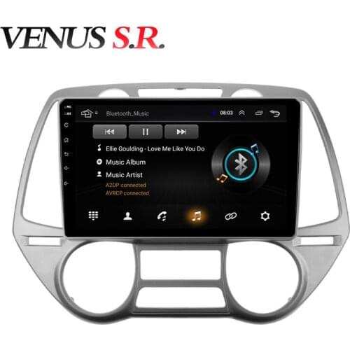 VenusSR Android 9.1 Car DVD Player GPS Navigation Multimedia For Hyundai I20 2008 radio car stereo bluetooth wifi