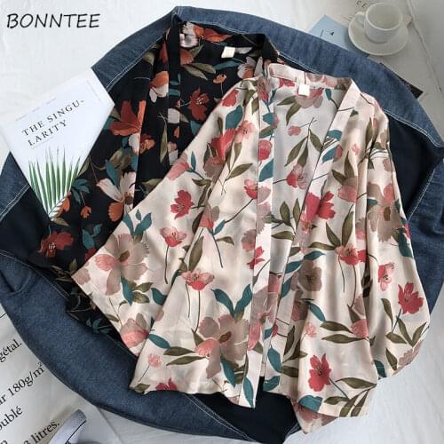 Blouse Women Print Plus Size Loose Casual Bf Fashion Summer Hot Sale All-match Sun-proof Simple Streetwear Harajuku Korean Style