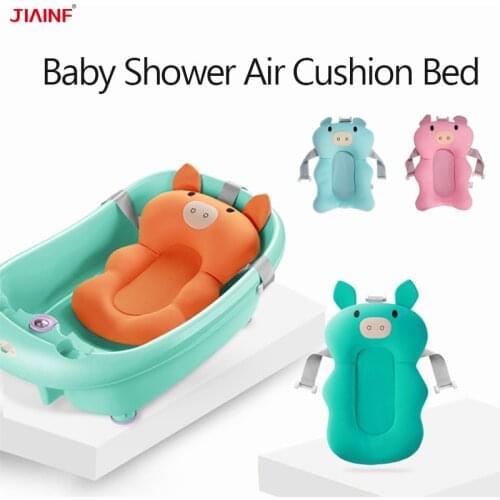 Baby bathtub cushion Non-Slip shower Air Mat Bed Babies Bathroom Seat NewBorn Bathing Chair/Shelf Support Dropshipping