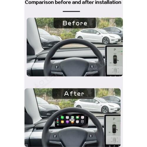 For Tesla Model 3 Y Digital Performance LCD Android Car Instrument Dashboard Display Head Unit GPS Navigation Multimedia carplay