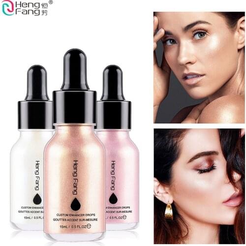 Brightening Moisturizes Bronzer Skin 3D Highlighter Liquid Shimmer 6 Colors 15ml Makeup Brand HengFang #H6540