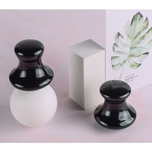 Obsidian Mushroom Face Care Gua Sha Tool Natural Stone Eye & Chin Crystal Massager Health Beauty Anti Wrinkle Healing Skin Detox