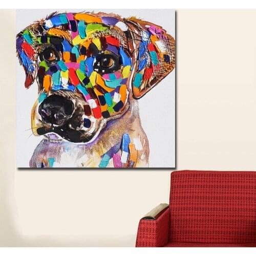 Large Size Pop Art Dog Oil Painting Wall Art Picture Paiting Canvas Paints Home Decor Abstract Print Painting Modern Wall Decor