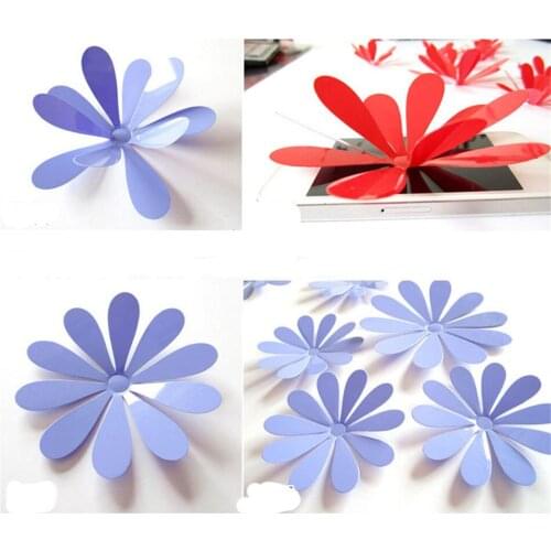 BalleenShiny Creative Three-dimensional Bright Sunflower Wall Sticker Childrens Room Decoration Self-adhesive Paper Decoration