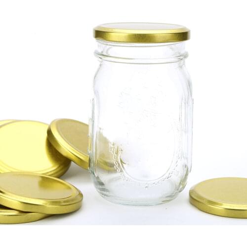 20Pc Round Metal Lids 73/85mm Regular Mouth Mason Jars Caps Anti Leak Silicone Sealing Covers DIY Glass Drinking Jar Canning Lid