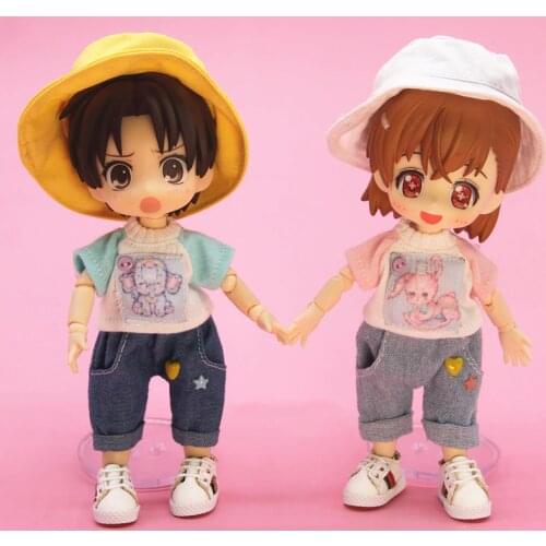 HOUZIWA 1/12 BJD Doll Clothes OB11 Doll T-shirt