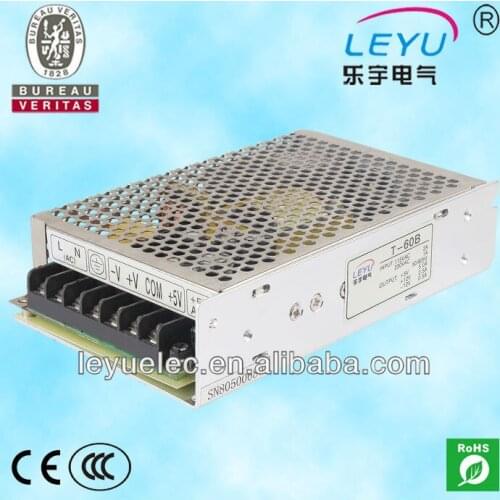 Leyu T-60A 60W Triple Output Switching Power Supply SMPS for LED Driver AC to DC