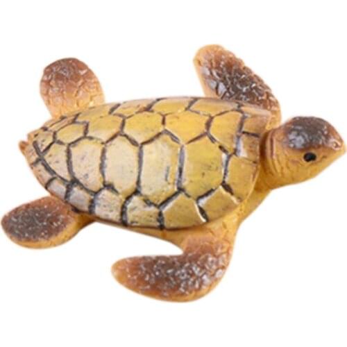 Mini Sea Turtle Model Resin Figurines Fairy Garden Miniatures Fish Tank Acessories DIY Terrarium Landscape Decoration Artificial