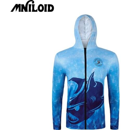 MNILOID Fishing Shirts Sun Protection Anti-UV Breathable Fishing Competition Clothes Long Sleeve Quick-Drying Fishing Clothing