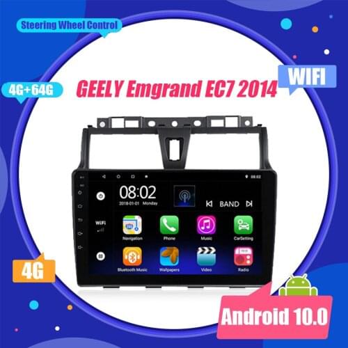 Multimedia Player For Geely Emgrand EC7 2014 2015 2016 Bluetooth Android 10 Car Radio Stereo GPS Navi Head Unit Recorder DVR Cam