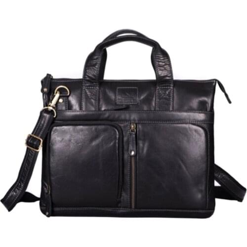 Unisex leather briefcase