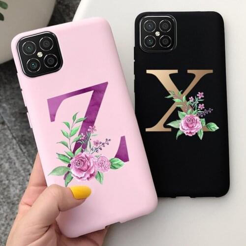 Candy Soft Silicone Case for Huawei nova 8 Pro 5G Nova 8 SE Letters Flowers Back Cover for nova8 JSC-AN00 nova 8pro 8se Bumper