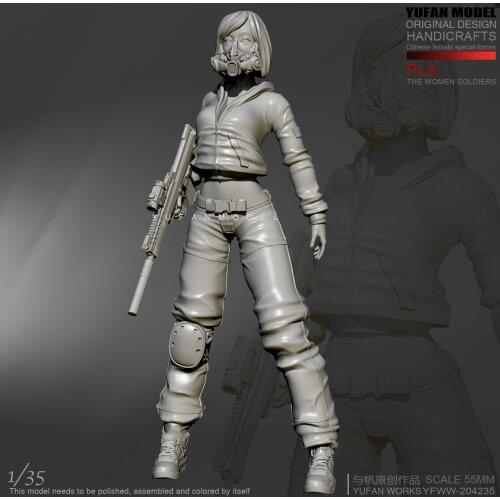 1/35 Resin Kits Women Special Forces Yufan model self-assembled YFWW35-2042