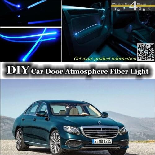 Interior Ambient Light Tuning Atmosphere Fiber Optic Band Lights For Mercedes Benz E MB W212 C207 Door Panel illumination Refit