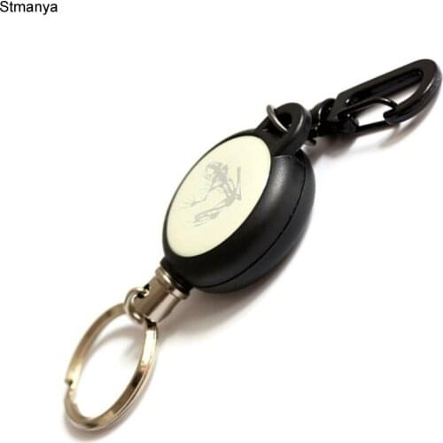 New TAD Steel Rope Burglar Tool key Chain Belt Money Retractable Key Recoil Ring Pull Chain Clip Keychain key rind K1326