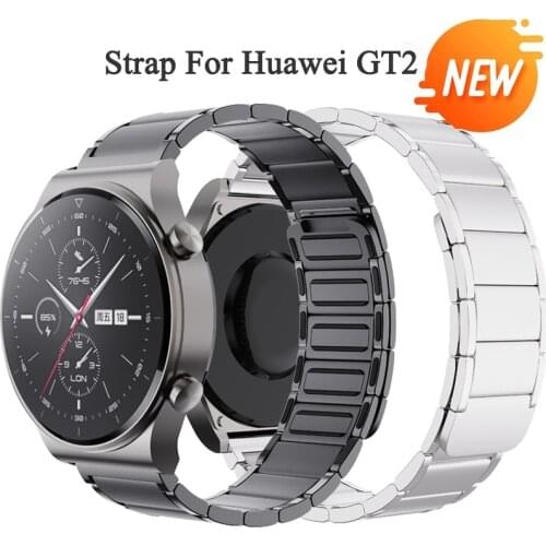 Upgrade Titanium Grey Watch Strap For Huawei GT2E GT2 Pro Band 22mm Stainless Steel Magnetic Chain Correa For GT2 46mm Magic2