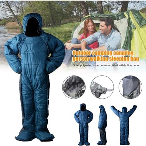 Hot Adult Lite Wearable Sleeping Bag Warming for Walking Hiking Camping Outdoor super light Winter and warm season cotton bag