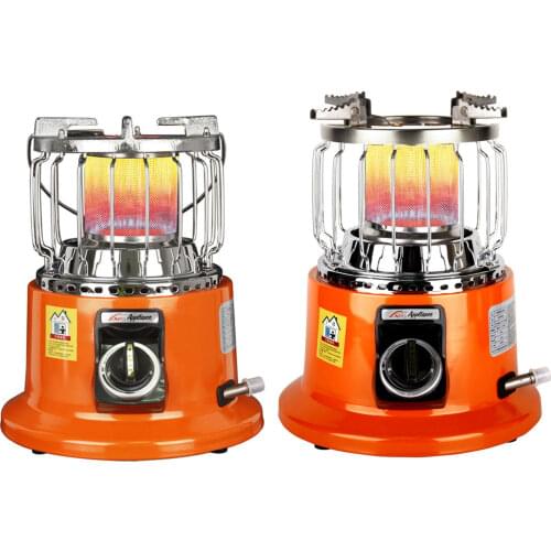 3000W Natural/Liquefied Gas Heater Portable Adjustable BBQ Grill Winter Heating Tent Warmer For BBQ Picnic Hiking