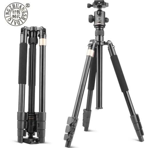 QZSD Q999D 158cm Aluminum Portable Panoramic Camera Tripod Monopod Professional Tripod Head Ball Head with Quick Release Plate