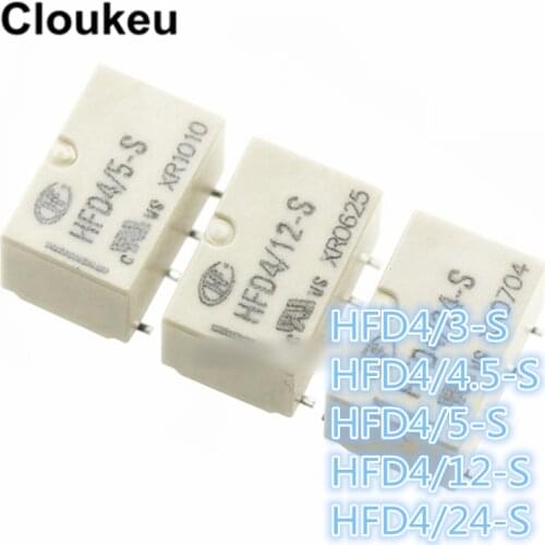 100Pcs Relay SOP8 HFD4/3-S HFD4/4.5-S HFD4/5-S HFD4/12-S HFD4/24-S