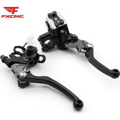 Motorcycle Levers Master Cylinder Reservoir Hydraulic Brake Cable Clutch For Kawasaki KX65 00-15 KX85 01 Master Cyliner Levers