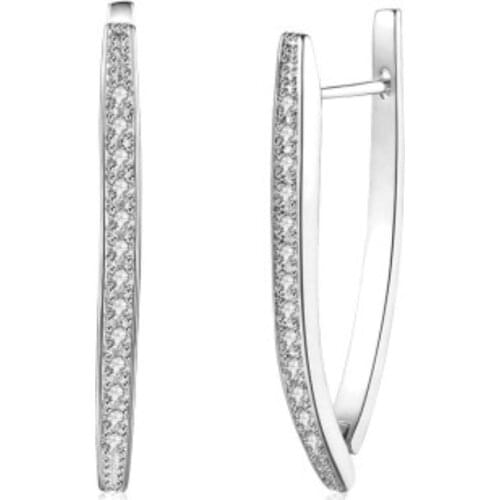 Silver color triangle Shape earrings for women,fashion hoop earrings female jewelry 4 colors can be choose