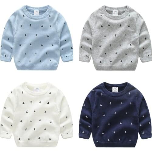 2020 Spring Autumn 2 3 4 5 6 7 8 9 10 Years Old Teenage Christmas Gift O-Neck Knitted School Child Baby Kids Sweater For Boy