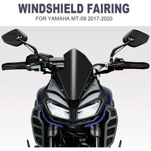 2017 2018 2019 2020 Front Windshield FOR YAMAHA MT-09 MT09 Motorcycle Accessories Windscreen Airflow Wind Deflector