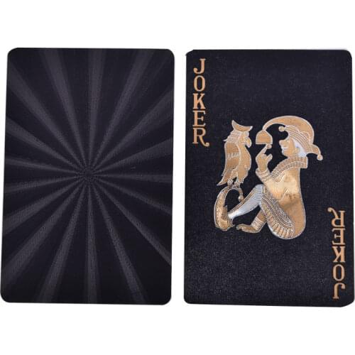 Waterproof Plastic Playing Card Game Black Poker Cards Waterproof Poker Games