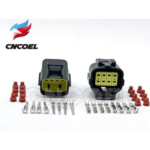 5 Set 8 Pin 174984-2 174982-2 Female And Male Waterproof Wire Connector Plug Car Auto Sealed Car Truck Denso Connectors
