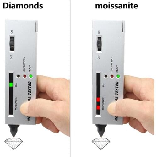 High Accuracy Professional Jade Electronic Jewelry Tool Moissan LED Indicator Portable Diamond Selector Gem Tester Pen Detector