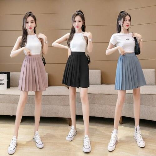 Pants Skirt Womens Summer High Waist Chiffon Wide Leg Pants Loose Casual Shorts A-line Skirt Solid Color Above Knee BSQ280