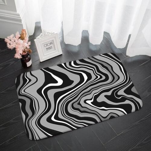 Strata Liquid Rug Decor For Kitchen Bathroom Flannel Material Hall Carpet Not-slip Rectangular Bathtub Bath Mat Tapete Cozinha
