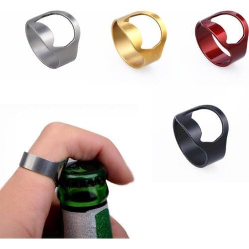 1pcs 22mm Multi-function Ring-Shape Beer Opener Finger Ring Bottle Opener Stainless Steel Ring Bier Open Tool For Bar Home Party
