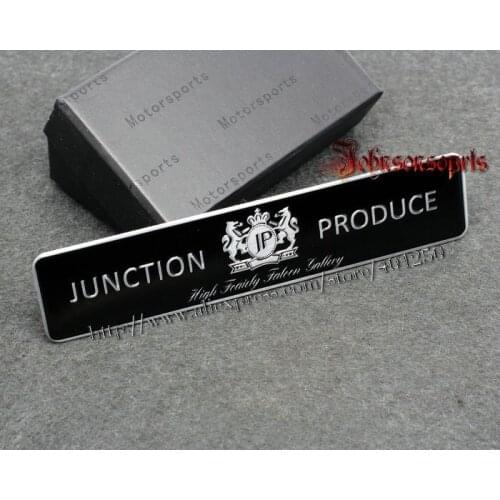 1X Aluminum Alloy jp 3D JUNCTION PRODUCE Badge Emblem body sticker 120mm*26mm good quality Car Styling