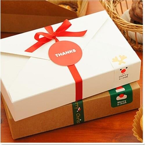 20pcs/lot-19*12.5*6cm Paperboard western-style snack boxes Gift box cookies snack candy box DIY Baking storage boxes