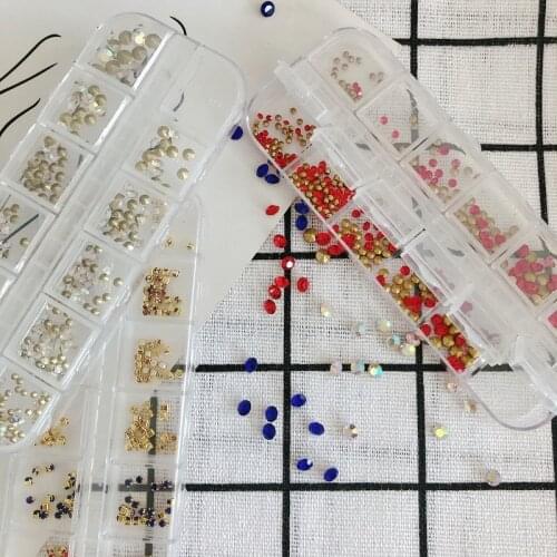 DIY jewelry accessories wholesale pointed bottom square rhinestone mixed set colorful diamond jewelry nail decoration diamond
