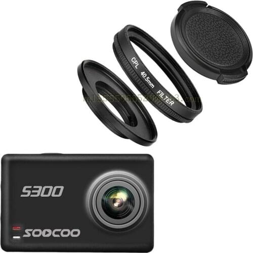 New SOOCOO Accessories 40.5mm CPL Filter / MC UV Filter Protect Lens Cap Lens Protector Cover for SOOCOO S200 S300 Action Camera
