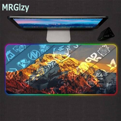 Large mouse pad csgo animation game player keyboard pad computer gaming accessories office deskmat led and other colored lights