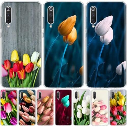 Tulip flower Phone Case For Xiaomi Redmi Mi Note 10 9 8 A3 A2 A1 CC9 9T Lite Pro 6X 5X F1 CC9E Coque Cover