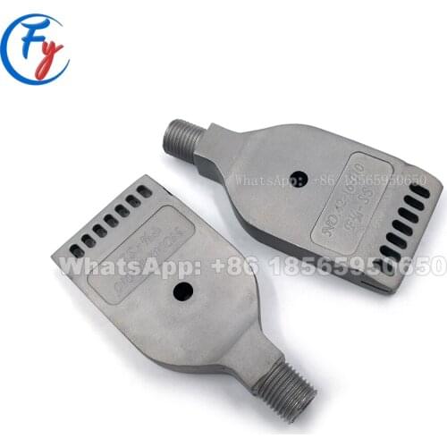 Double-row air blow nozzle, flat jet air nozzle, ss304 air nozzle, Factory outlet sand-blasted 304 ss flat type air nozzle