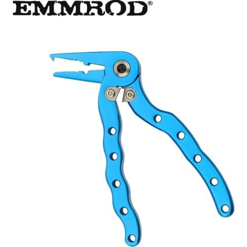 EMMROD Portable 12CM ALuminum Professional Fishing Pliers with Strong Cutting, stripping, pulling hook remover For Fisherman